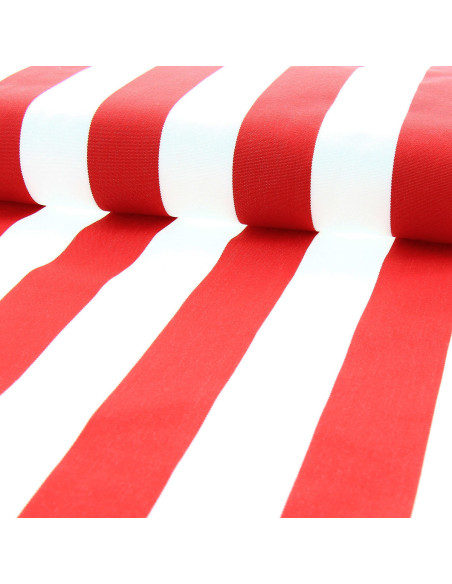 Ligbeddoek - Wit en rood