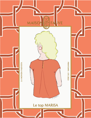 Top patroon Marisa - Maison Fauve
