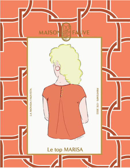 Top patroon Marisa - Maison Fauve