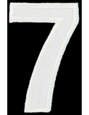 Strijkembleem cijfer 7