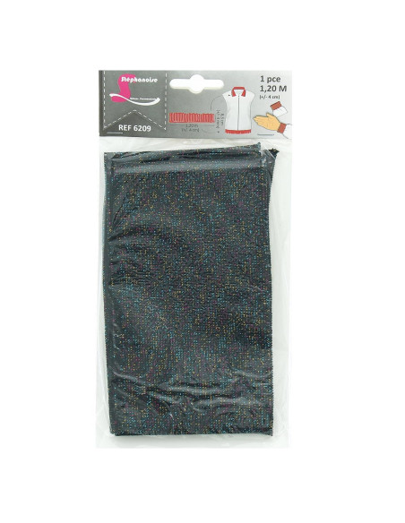 Boordstof polsen en taille - Zwart en multicolor