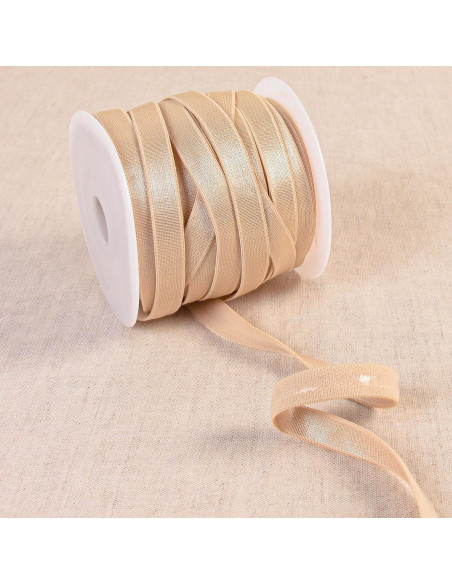 Satijnen antislip elastiek - Beige