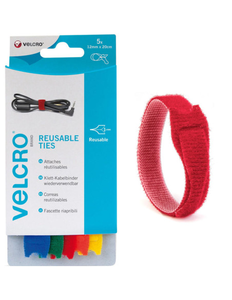 VELCRO® ONE-WRAP® Kabelbinders 12mm x 20cm x 5 multicolor
