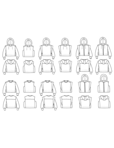 Vancouver kids kort sweatshirt patroon - Ikatee