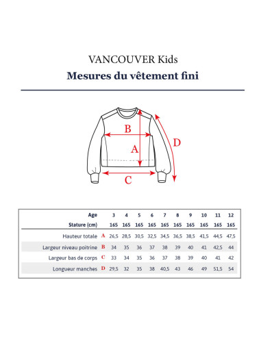 Vancouver kids kort sweatshirt patroon - Ikatee