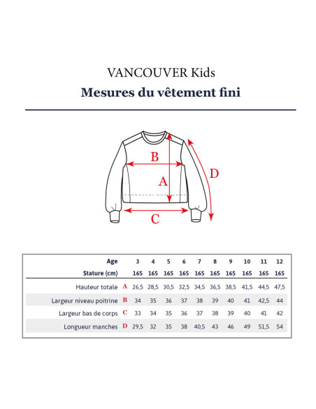 Vancouver kids kort sweatshirt patroon - Ikatee