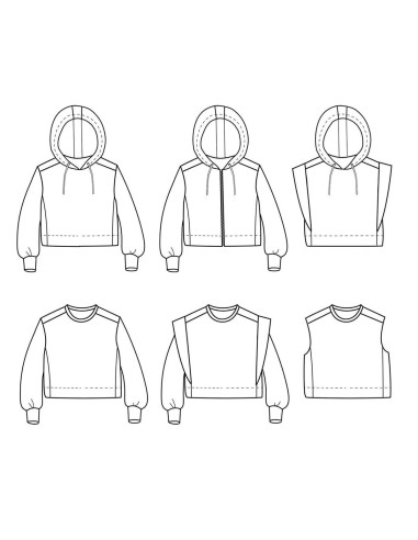 Vancouver kort sweatshirt patroon - Ikatee