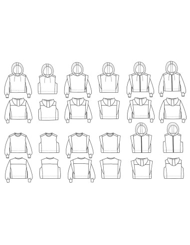 Vancouver kort sweatshirt patroon - Ikatee