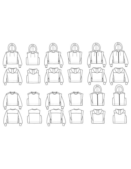 Vancouver kort sweatshirt patroon - Ikatee