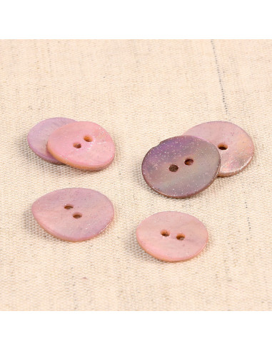 Glitter parelmoer knoop - Babyroze
