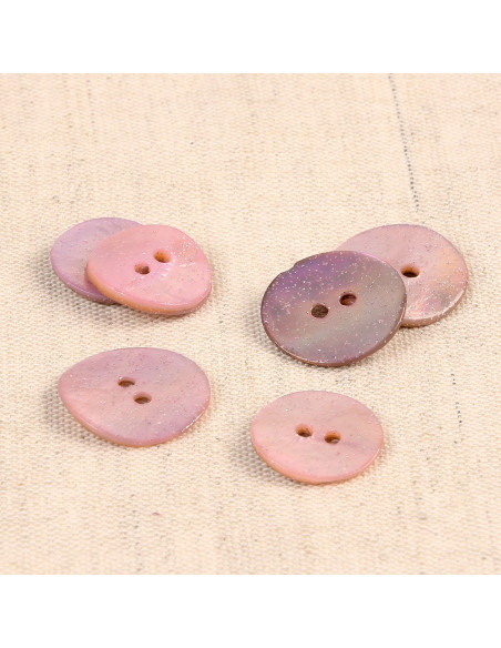 Glitter parelmoer knoop - Babyroze