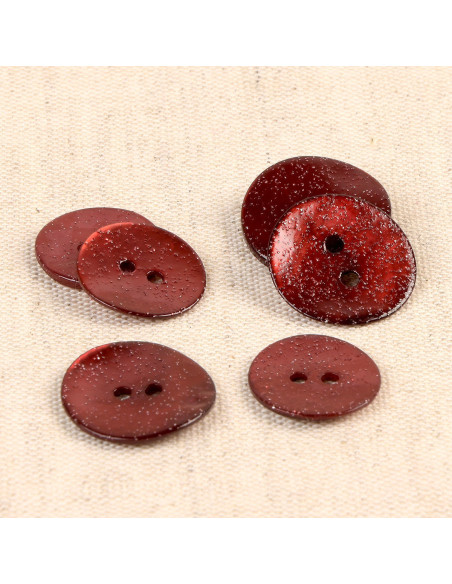 Glitter parelmoer knoop - Bordeaux