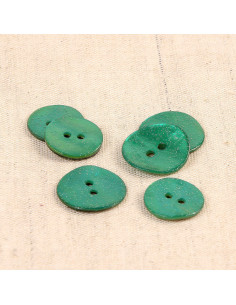 Glitter parelmoer knoop - Normandisch groen