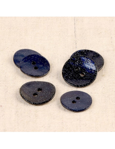 Glitter parelmoer knoop - Marineblauw
