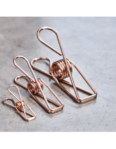 Metalen knijperdoos - Roségoud