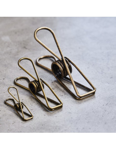 Metalen knijperdoos - Antiek messing