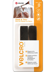VELCRO® Merk Slank & Dun textiellijm 19mm x 60cm Zwart
