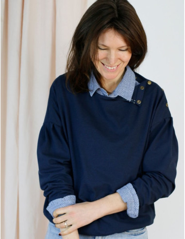 Sweatshirtpatroon, trui Horizon - Atelier Scämmit