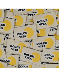 Set van 5 geweven labels - Dolce vita