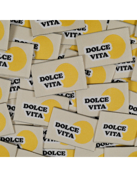 Set van 5 geweven labels - Dolce vita