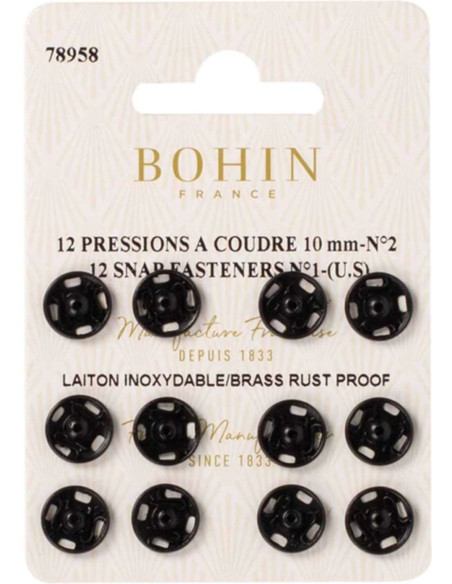 Bohin naaipersen 10 mm - Zwart
