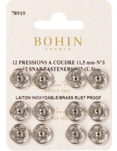 Bohin drukknopen 11,5 mm - Zilver