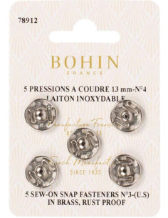 Bohin drukknopen 13 mm - Zilver