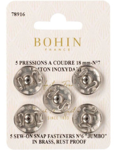 Bohin drukknopen 18 mm - Zilver