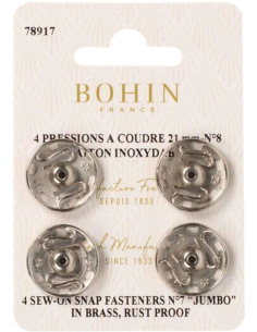 Bohin drukknopen 21 mm - Zilver