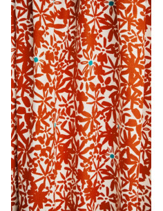Flowery viscose crêpe stof - Oranje 2