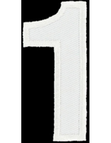 Strijkembleem cijfer 1