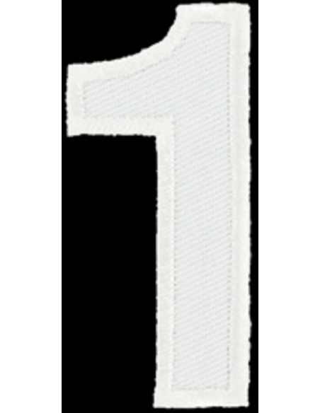 Strijkembleem cijfer 1