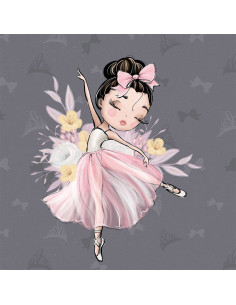 Lichte sweaterstof paneel 40 cm x 50 cm - Ballerina