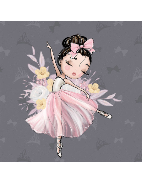 Lichte sweaterstof paneel 40 cm x 50 cm - Ballerina
