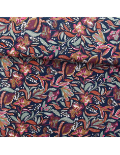 Fantasie viscose stof - Suniva nacht en fauve