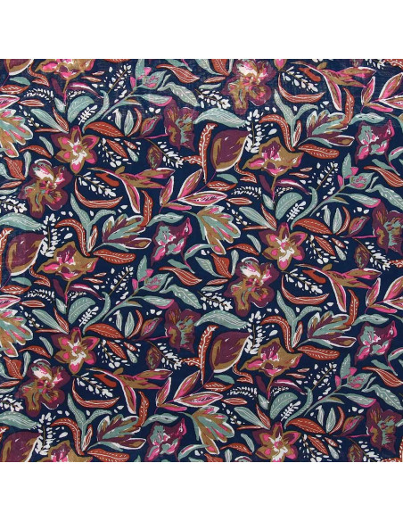 Fantasie viscose stof - Suniva nacht en fauve