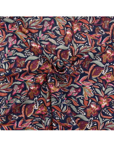 Fantasie viscose stof - Suniva nacht en fauve