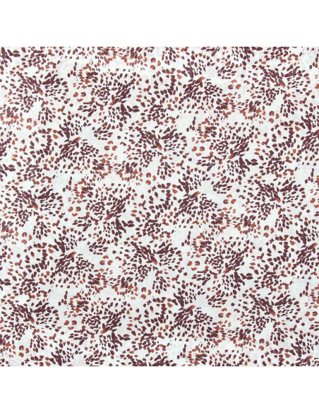 Fantasie viscose stof - Pistrello gebroken wit en pruimkleurig