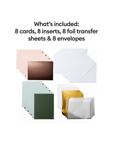 Set van 8 kaarten met enveloppen R20 Foil Forest Grove Cricut
