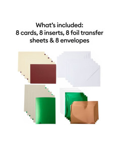 Set van 8 kaarten met enveloppen R30 Folie Cameron Cricut Joy 2