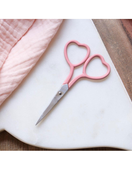 Hartvormige borduurschaar 9 cm - Lise Tailor - Blush
