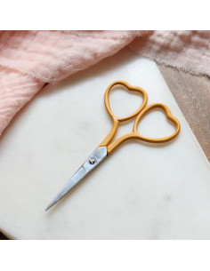 Hartvormige borduurschaar 9 cm - Lise Tailor - Mosterdkleurig