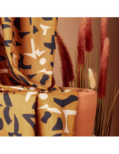 Viscose modal stof Shadow Ochre - Atelier Brunette