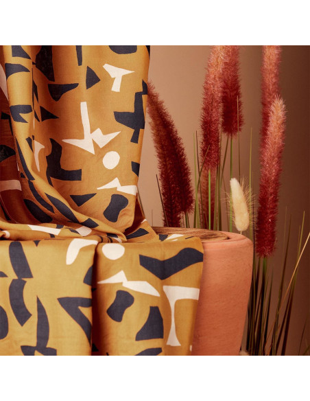 Viscose modal stof Shadow Ochre - Atelier Brunette