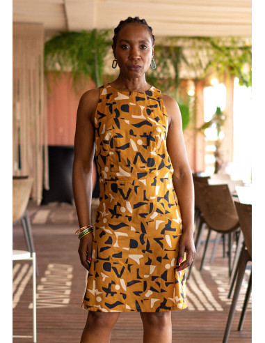 Viscose modal stof Shadow Ochre - Atelier Brunette