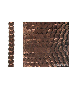 Pailletten 6 mm per meter - Bruin
