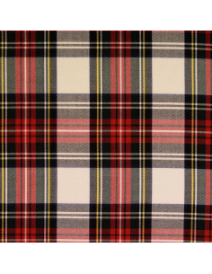 Schotse tartan stoffen - Rood en gebroken wit