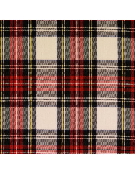 Schotse tartan stoffen - Rood en gebroken wit