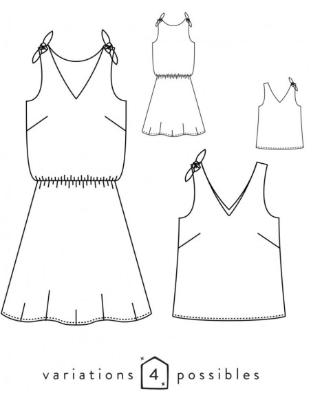 Talisman tanktop- of eenvoudig jurkpatroon - Atelier Scämmit