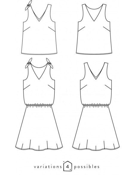 Talisman tanktop- of eenvoudig jurkpatroon - Atelier Scämmit